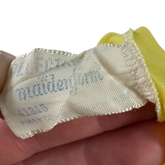 Vintage Maidenform Slip Skirt Yellow Lace Bow Size Small - Picture 7 of 11